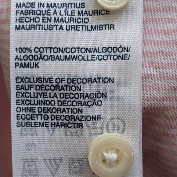 MEN’S Tommy Hilfiger Button Up Shirt Pink White Striped. Size XL classic fit - Picture 5 of 5